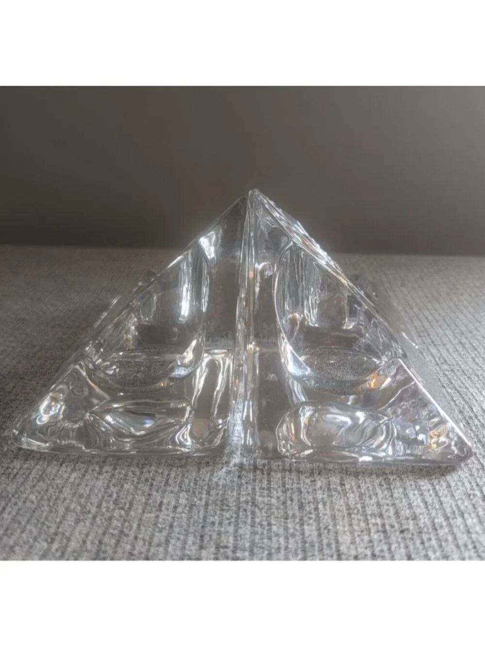 Set of 4 Nybro Sweden Pyramid Candle Holders by Tord Kjellstrom, 3 3/4" EUC - Picture 2 of 7